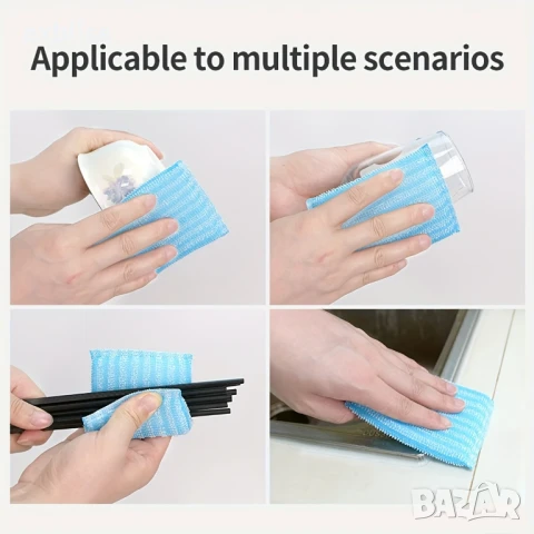 Абразивна гъба за почистване на съдове и упорити мазнини 4бр., снимка 5 - Други стоки за дома - 50761120