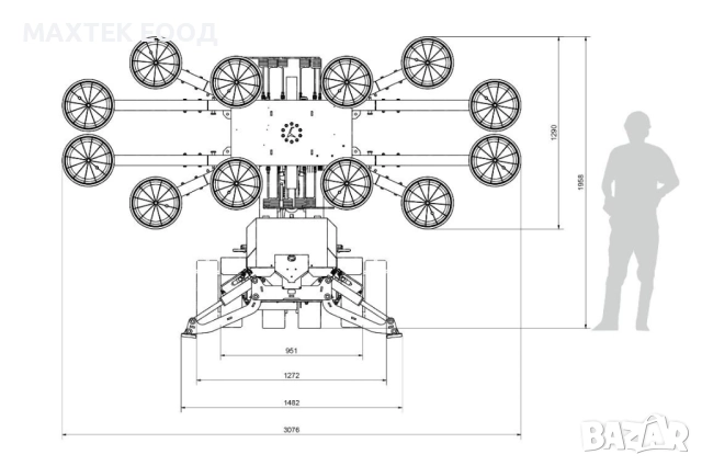 Електрически вакуумен робот Uplifter GW1125 Highlifter, снимка 11 - Други инструменти - 51493117