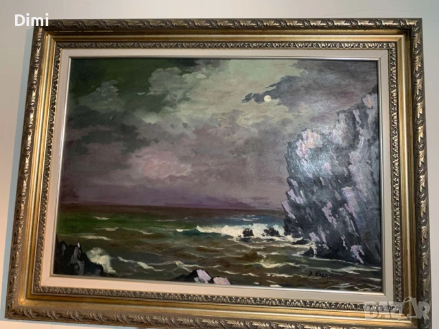 ДИМИТЪР КАЛЪЧЕВ масло/платно море, снимка 5 - Картини - 52827005