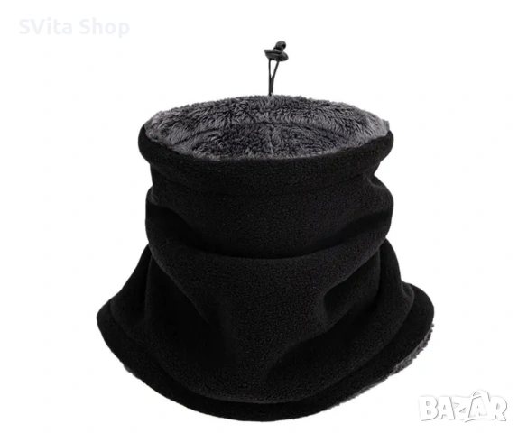 Зимен Шал-Шлем с мека флийс подплата, снимка 2 - Шалове - 53396058