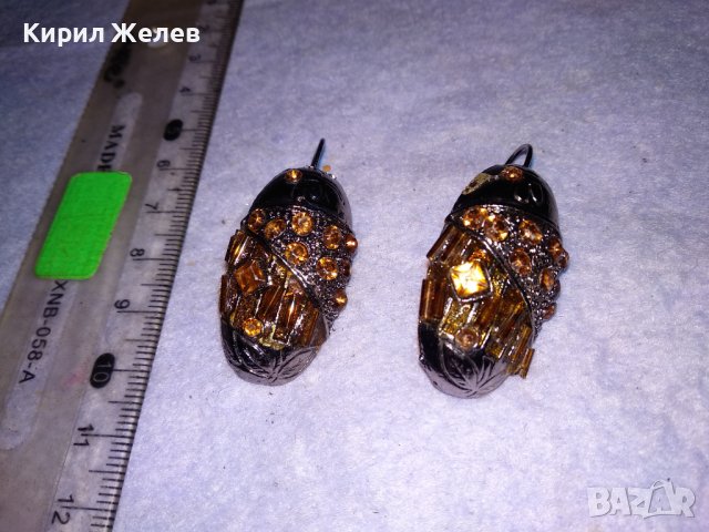 СРЕБРИСТИ КРИСТАЛНИ МЕСИНГОВИ ВИНТИДЖ АРТ ОБЕЦИ 38607, снимка 7 - Обеци - 41682315