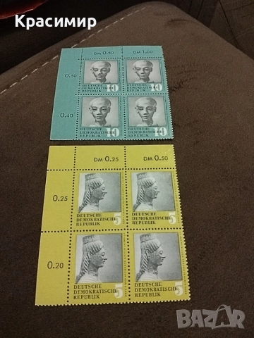 Блок марки ГДР 1959 г минт ., снимка 4 - Филателия - 52394886