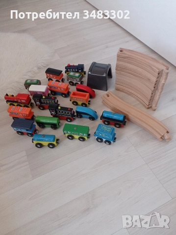 Дървени влакчета с релси и други , снимка 7 - Влакчета, самолети, хеликоптери - 52928657