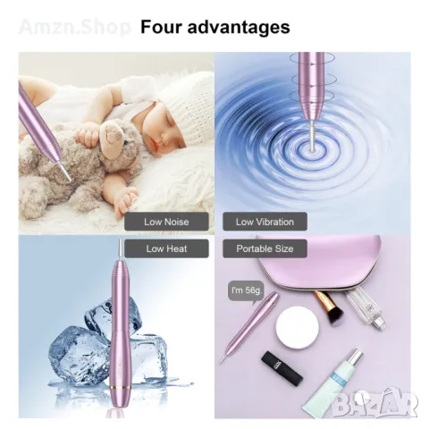 Електрическа шлифовъчна машина за нокти Mosen електрическа пила за нокти комплект за маникюр, снимка 5 - Продукти за маникюр - 47452492