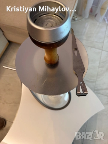 Сребристо турско наргиле Uzmani NU Sky, снимка 4 - Наргилета - 53512715