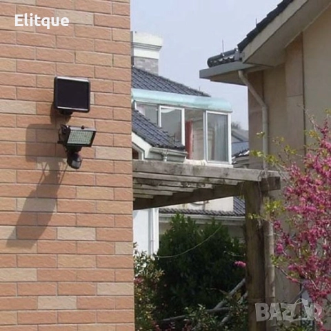 Соларен  градински прожектор 60 LED и сензор за движение, снимка 8 - Други стоки за дома - 52832301