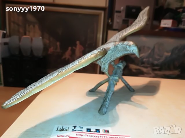 орел/сокол-46Х24Х16СМ-мед/месинг 0801230927, снимка 15 - Антикварни и старинни предмети - 39227228