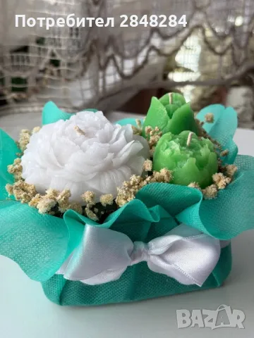 Букети от соев восък, снимка 8 - Подаръци за жени - 47330344