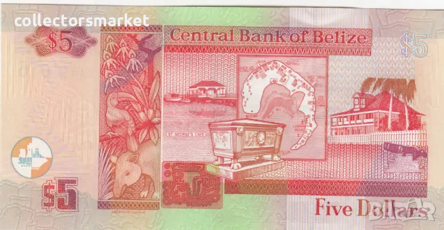 5 долара 2020, Белиз, снимка 2 - Нумизматика и бонистика - 49023618