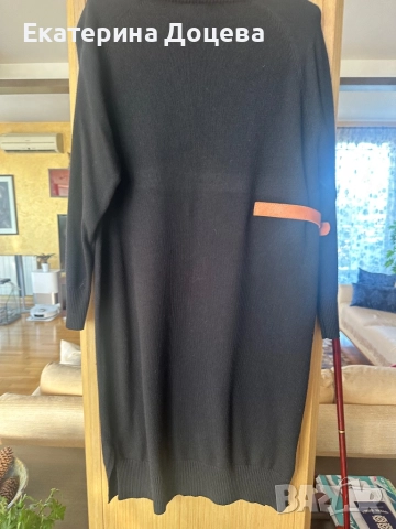 Черна рокля плетиво, снимка 2 - Рокли - 52126714