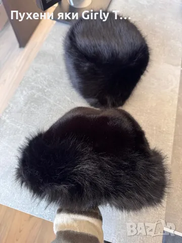 Шапка Еко Изкуствен косъм Пух размер 59- 60 см, снимка 4 - Шапки - 48855346