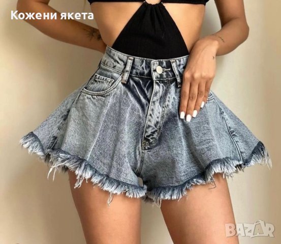 Най-харесваният модел къси разкроени панталонки пола, снимка 1 - Къси панталони и бермуди - 41039702