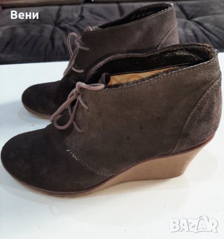 Дамски велурени обувки на платформа Gortz Shoes- 41 номер, снимка 3 - Дамски ежедневни обувки - 40742220