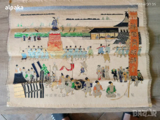 Японско копринено пано / гоблен Tatsumura Art Textile (55х43 см)