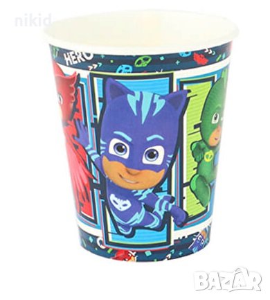 PJMASKS PJ Masks PJ Mask 8 бр картонени чаши парти рожден ден