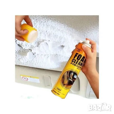 Активна пяна за сухо почистване Foam Cleaner 650 ml, За колата и дома + четка, снимка 4 - Препарати за почистване - 41397961