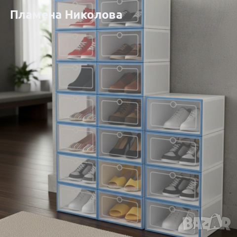 12 x  кутии за съхранение SHOEZY – повече ред, повече място, нулев хаос, снимка 4 - Други - 52658705
