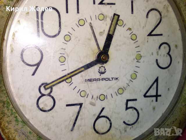 MERA-POLTIK Стар РЯДЪК ПОЛСКИ КОЛЕКЦИОНЕРСКИ МЕХАНИЧЕН БУДИЛНИК МЕРА-ПОЛТИК 26498, снимка 8 - Антикварни и старинни предмети - 44549131