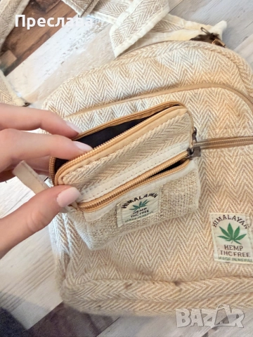 Чанта и портмоне Himalayan Hemp закупени от Италия от конопени влакна, ръчна изработка, снимка 2 - Чанти - 55712567