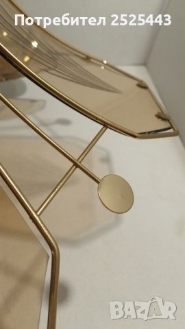 Абажур (Полилей) метален с 5 стъкла и Нова LED крушка Е27 9W 4000K, снимка 4 - Лампи за таван - 41705361