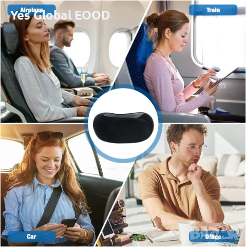 Mineup възглавница за пътуване от мемори пяна за самолет и кола черна, снимка 6 - Други - 52289307