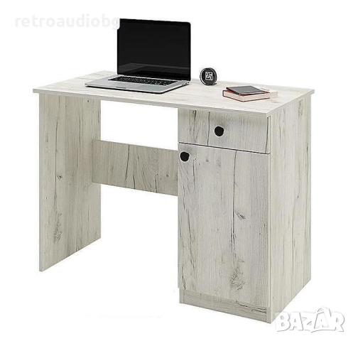 Бюро Мареа 2 с чекмедже и шкаф бял крафт