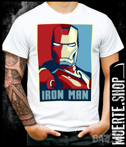 Тениска с щампа IRON MAN