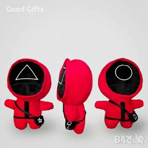 Плюшена играчка Squid Game Игра на Калмари, 30см + Игра Гонги Gonggi Squid , снимка 4 - Плюшени играчки - 49538269