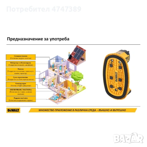 Акумулаторна вендуза DeWALT DCE590N, 18V, 120kg, снимка 9 - Други инструменти - 53615694