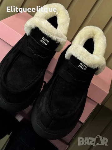дамски боти с пух miu miu, снимка 5 - Дамски боти - 52225554