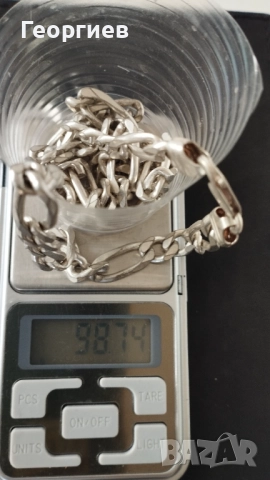 Тежки сребърни синджири с проба 925.Позлатени сребърни обеци., снимка 2 - Колиета, медальони, синджири - 6152599