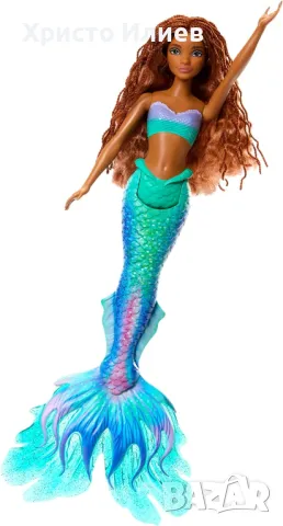 Кукла Малката русалка Ариел Урсула Цар Тритон Disney Оригинални Големи 3 броя, снимка 3 - Кукли - 50124857