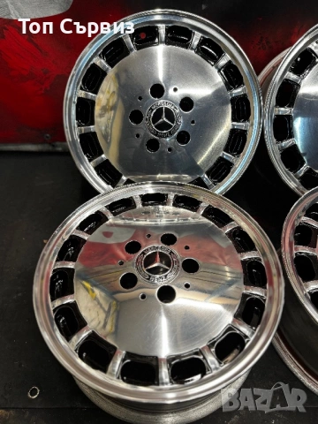 Оригинални РЕТРО, алуминиеви джанти за Мерцедес, 15 цола, R126, снимка 6 - Гуми и джанти - 53621010