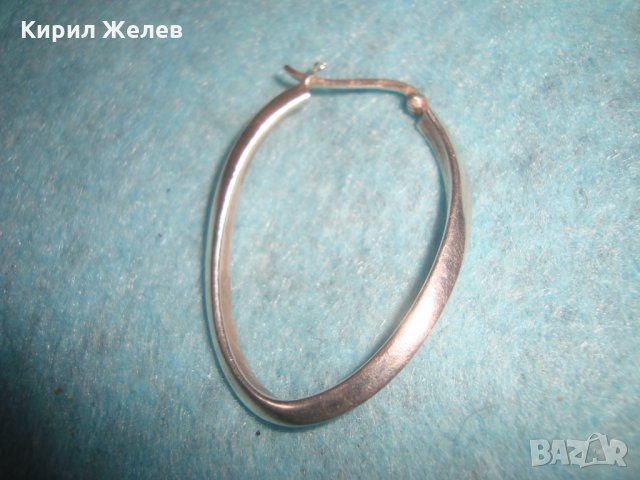 СТАРА АНГЛИЙСКА СРЕБЪРНА ОБЕЦА СРЕБРО 925 ПРОБА РЪЧНА АРТ ИЗРАБОТКА 25601, снимка 6 - Обеци - 35736246
