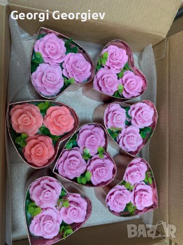 Подаръци от ароматен глицеринов сапун , снимка 5 - Изкуствени цветя - 39857408