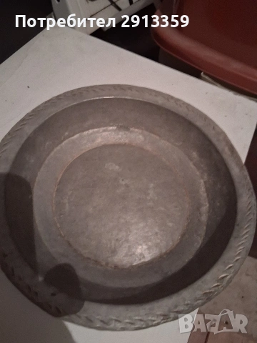 Бакърена паница от кована мед., снимка 2 - Антикварни и старинни предмети - 53268967