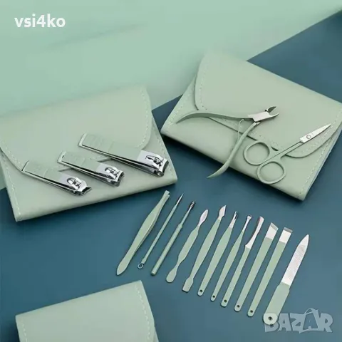 Комплект за маникюр и педикюр - 16 части, снимка 5 - Педикюр и маникюр - 47295990