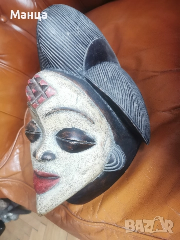 Африканска маска Пуно, снимка 3 - Антикварни и старинни предмети - 52164770