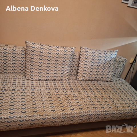 Ползвано разтегателно канапе с ракла, снимка 2 - Дивани и мека мебел - 53699900