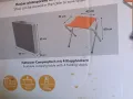 Комплект за къмпинг, пикник, регулируема височина, маса с 4 сгъваеми стола, алуминий, снимка 3