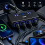 Разклонител за запалка с 4 гнезда 4 USB и 2 Type-C порта, снимка 3