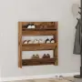vidaXL Стенен шкаф за обувки от старо дърво 80x18x90 cm, снимка 2