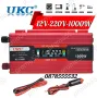 Инвертор 12 волта 220v 1000w UKC с дисплей, снимка 3