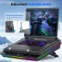 Охладителна подложка IETS GT600 V2 - + RGB, от 14" до 19.3'' лаптопи, 1x 5.5" мощен вентилатор, снимка 5