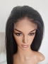 Черна перука от микс естествен косъм и примеси 70 см с Lace 4×4, снимка 17