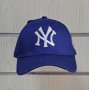 Нова шапка с козирка New York (Ню Йорк) в син цвят, с емблема отстрани, Унисекс, снимка 1 - Шапки - 41804979