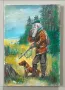Картина на художник Венелин Петров “Ловец с куче” масло върху платно, снимка 1