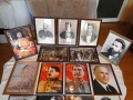 Портрети на Раковски, Левски, Цар Симеон, Ботев, Сталин, Цар Борис III, Тодор Живков и др.