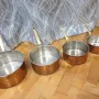 Комплект медни тигани с бронзови дръжки, снимка 8
