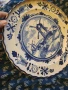 Delft антикварна  оригинална чиния за стена , снимка 3